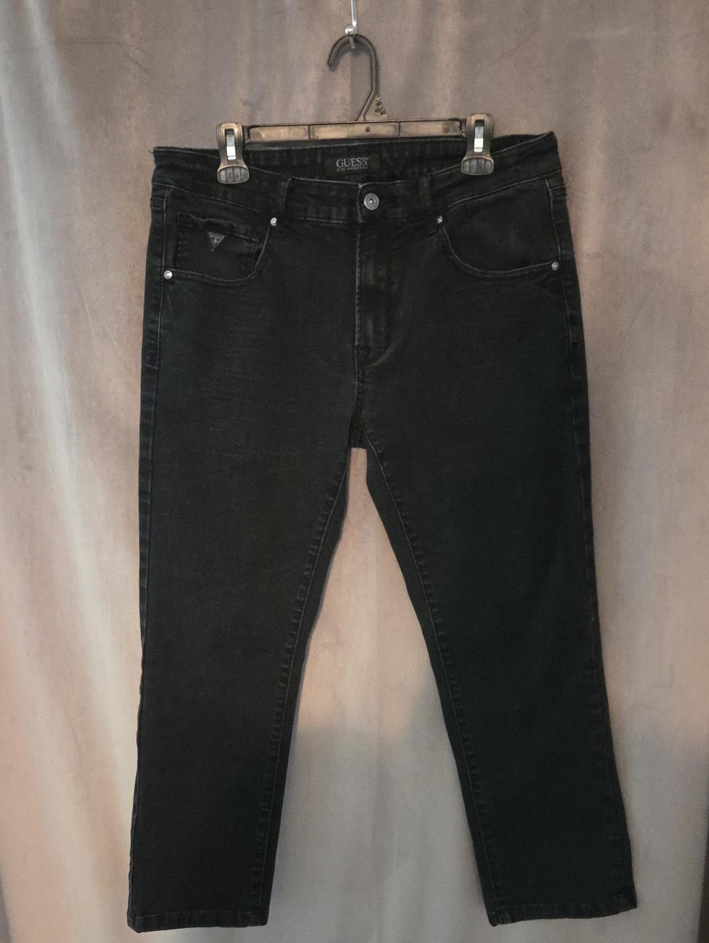 Guess Men's Size 34 Black Slim Straight Jeans